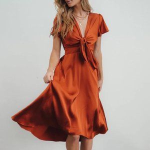 Baltic Born Poppy Satin Midi Dress